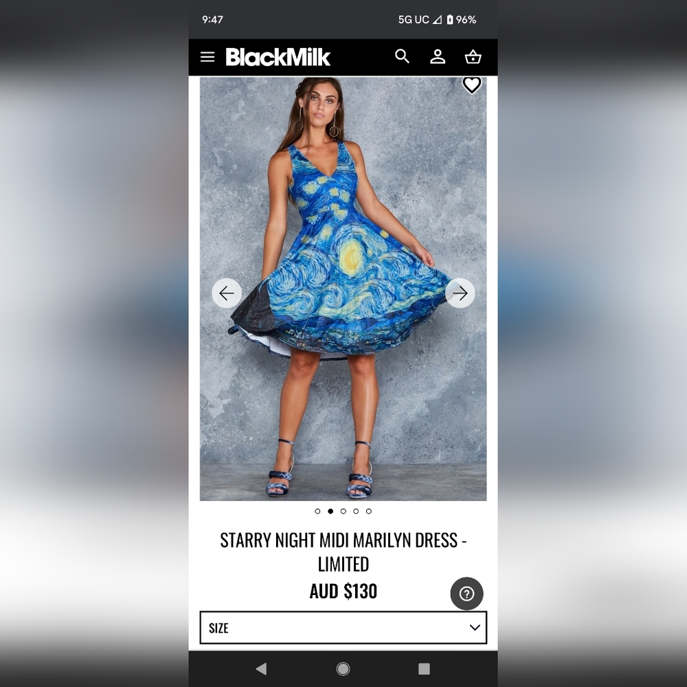STARRY NIGHT MIDI MARILYN DRESS - LIMITED